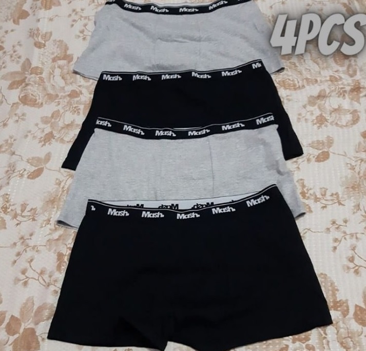Kit 4 Cuecas Boxer Algodão, Mash, Masculino