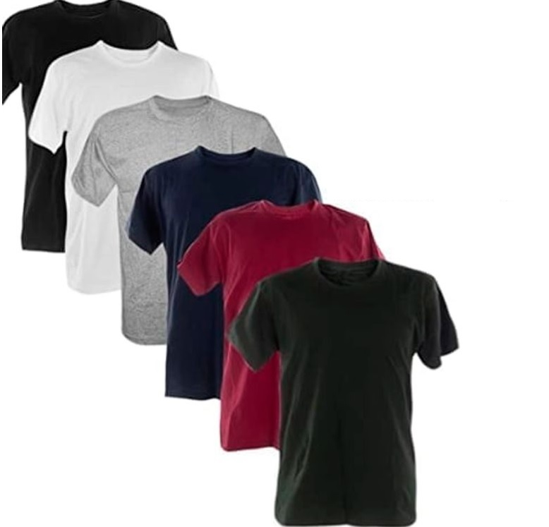 Kit 6 Camisetas Slim Fit Masculinas