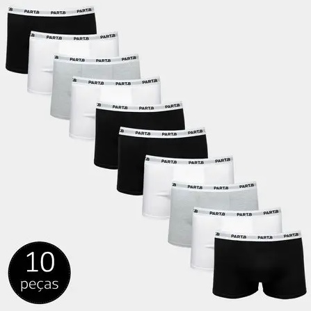 Kit Cueca Boxer Part.B Soft 10 Peças