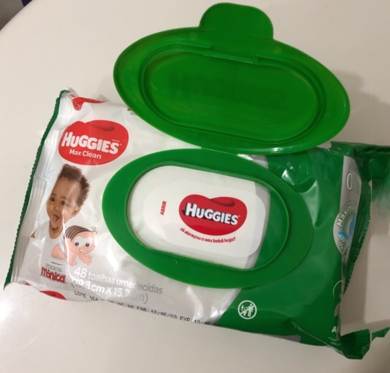 Lenços Umedecidos Huggies Max Clean – 48 lenços