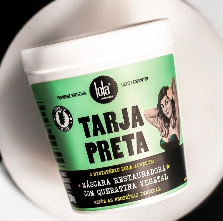 Lola Cosmetics Tarja Preta Queratina Vegetal – Máscara de Reconstrução 230g