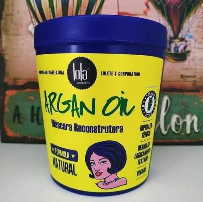 Mascara Argan Oil, Lola Cosmetics, Azul/Amarelo