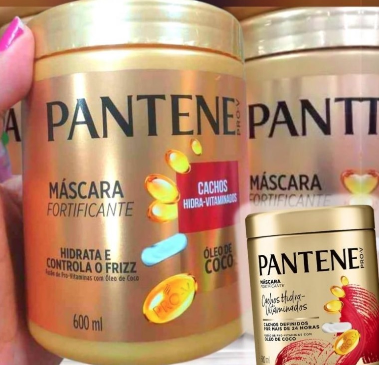 Máscara Fortificante, Pantene, Cachos Hidra-Vitaminados, 600 ml