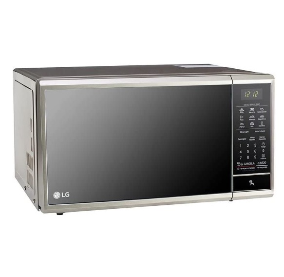 Micro-ondas LG 30 litros Prata Nobre Limpa Fácil – MS3095LRA