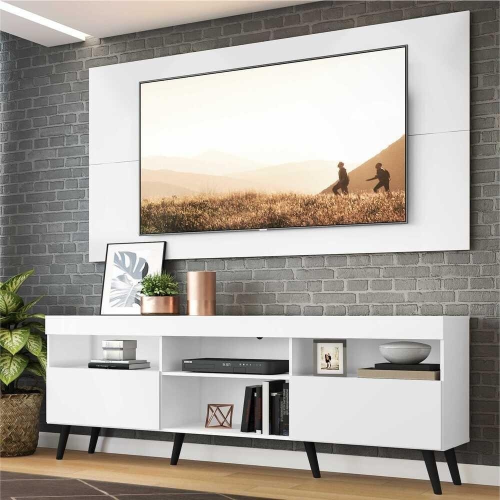 Rack c/ Painel TV 65″ e Pés Retrô Flórida Multimóveis