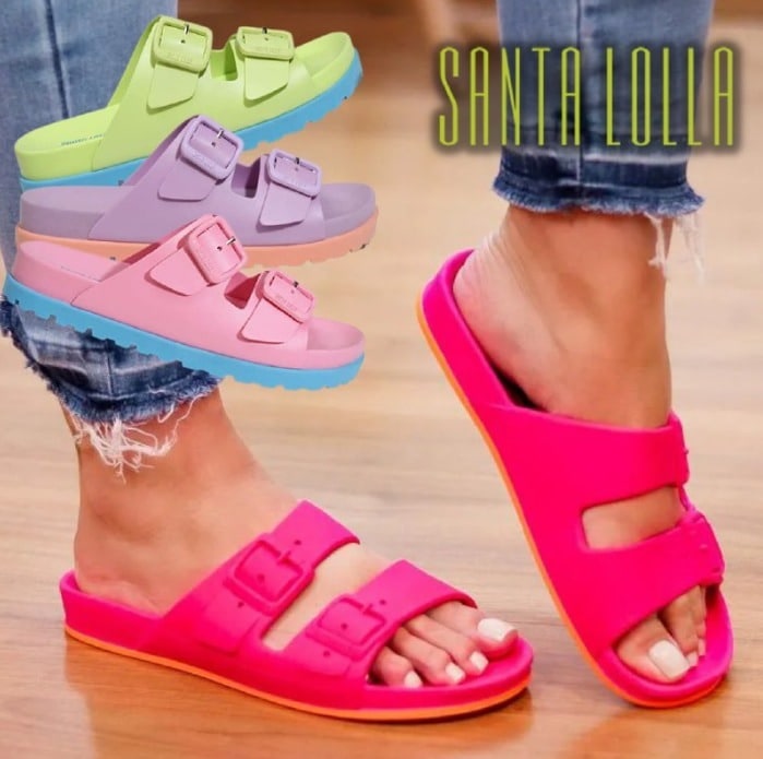 Chinelo Santa Lolla Slide Feminino