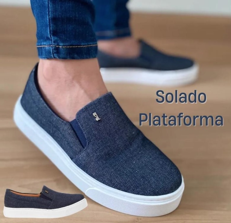 Slip On Santa Lolla Jeans Logo Feminino