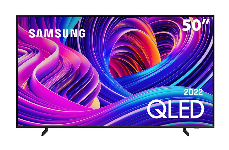 Smart TV 50″ QLED 4K Samsung 50Q60B, Modo Game, Som em Movimento, Tela sem limites, Design slim, Visual livre de cabos, Alexa built in