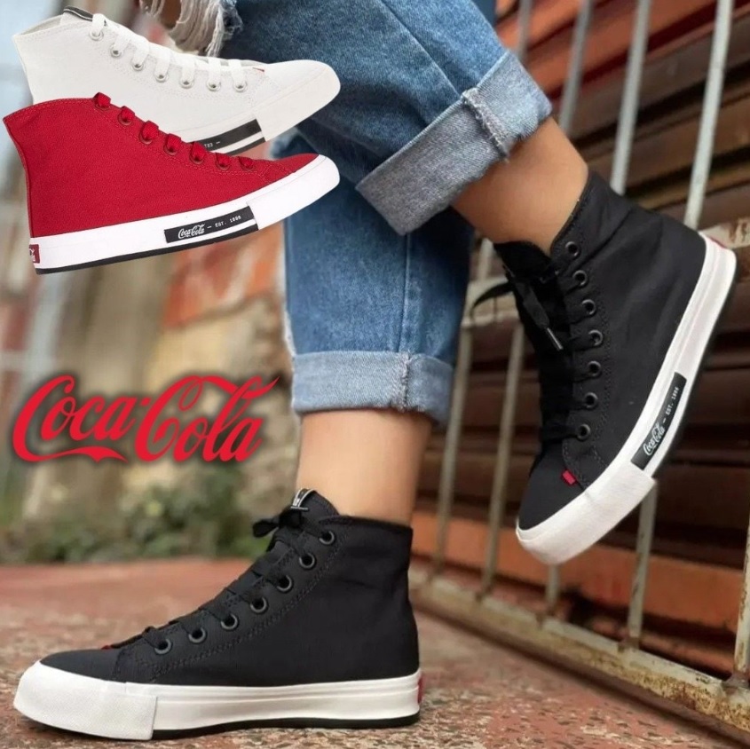 Tênis Daytona Hi Coca-Cola Shoes Feminino vermelho