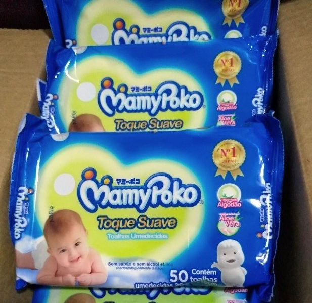 Toalhas Umedecidas, MamyPoko, Pacote com 50 unidades, Branco
