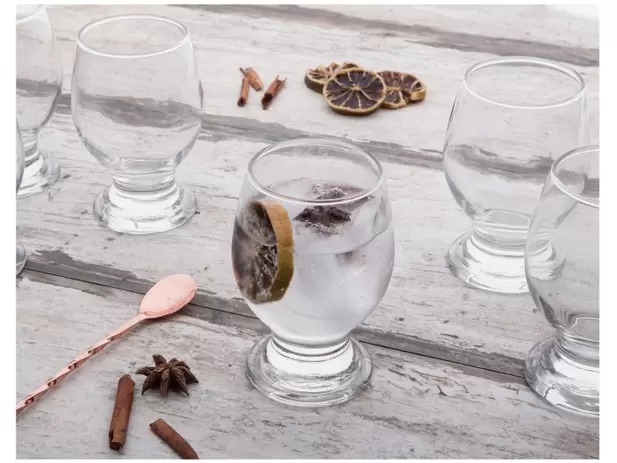 Jogo de Taças para Água e Suco de Vidro 250ml – 6 Peças Nadir Paulista