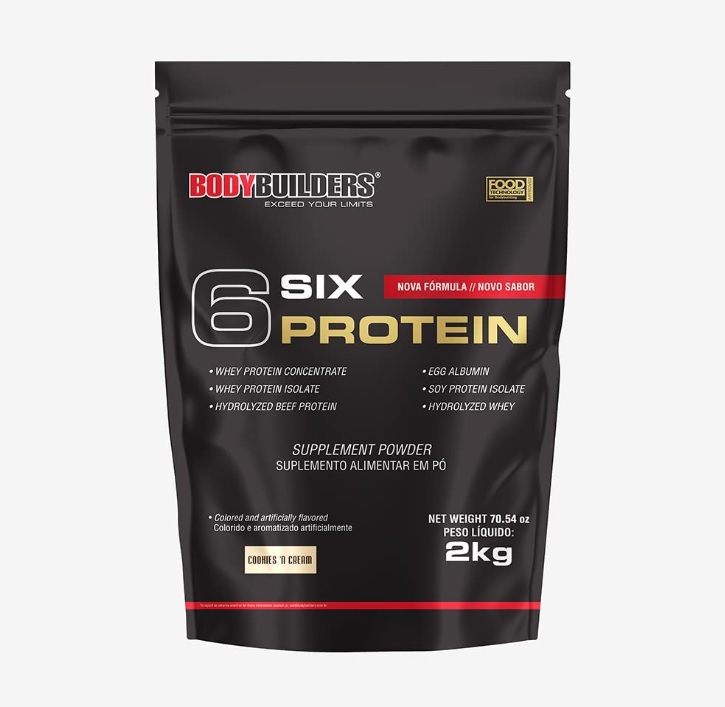 Whey Protein Concentrado – 6 Six Protein 2kg – Bodybuilders