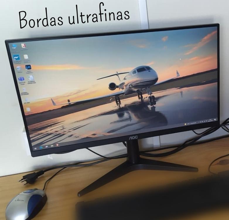 Monitor AOC 21.5″ VGA e HDMI e painel VA, preta, pequeno, 22B1HM5