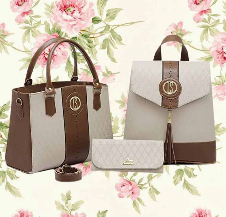 Bolsas Feminina Kit 3 Peças Bolsa Mochila Mais Carteira