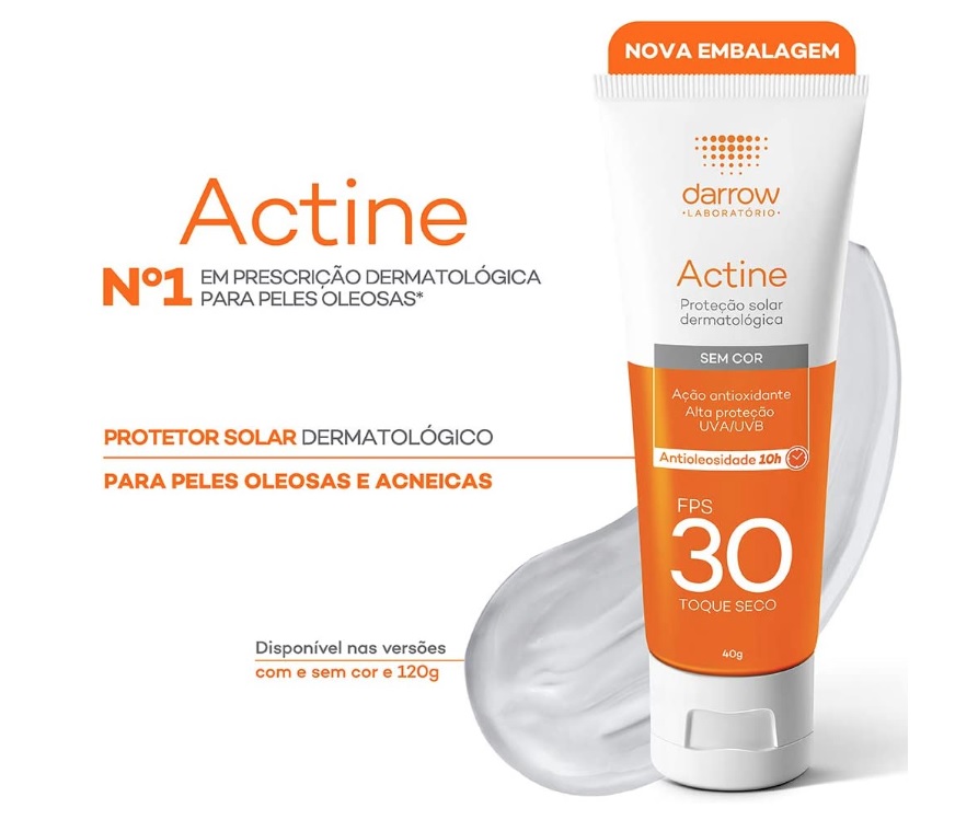 Actine Protetor Solar Fps 30 sem Cor, Darrow, 40G