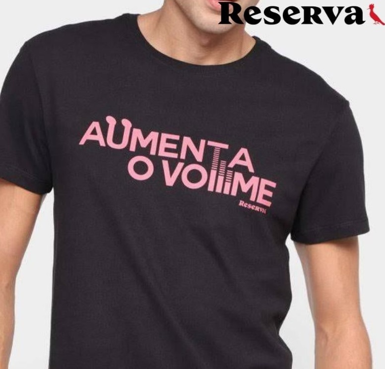 Camiseta Reserva Aumenta O Volume Masculina