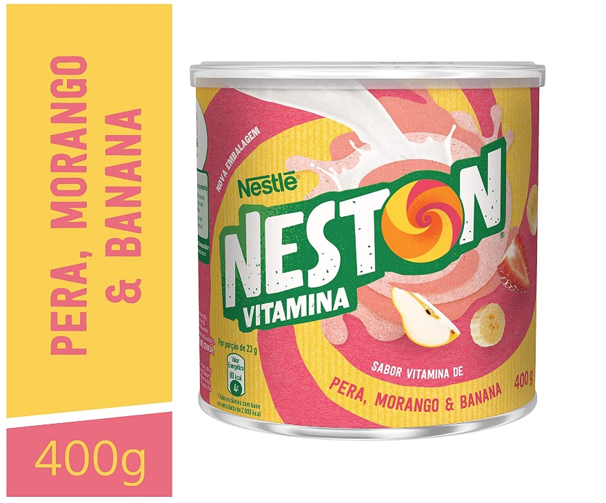 Cereal Infantil, Neston, Vitamina Morango Pêra e Banana, 400g