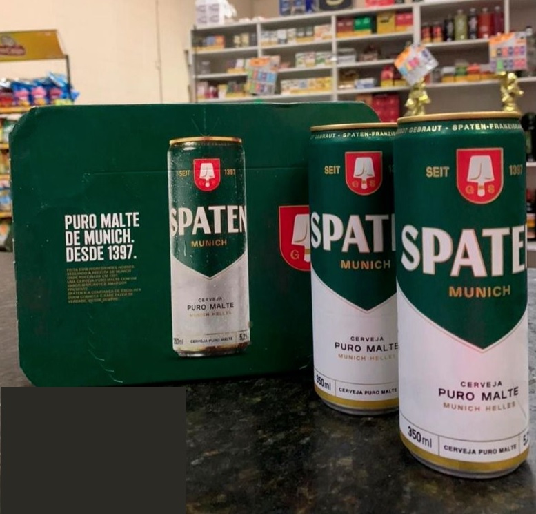 Cerveja Spaten Lata Sleek 350ml Pack – 12 Unidades