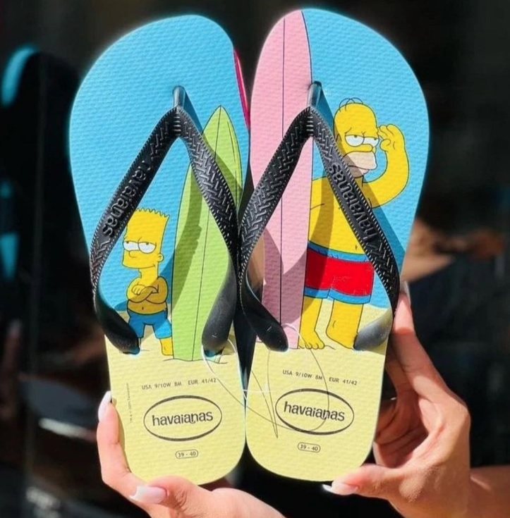 Chinelo Sandalias Havaianas Simpsons, Havaianas, adulto-unissex