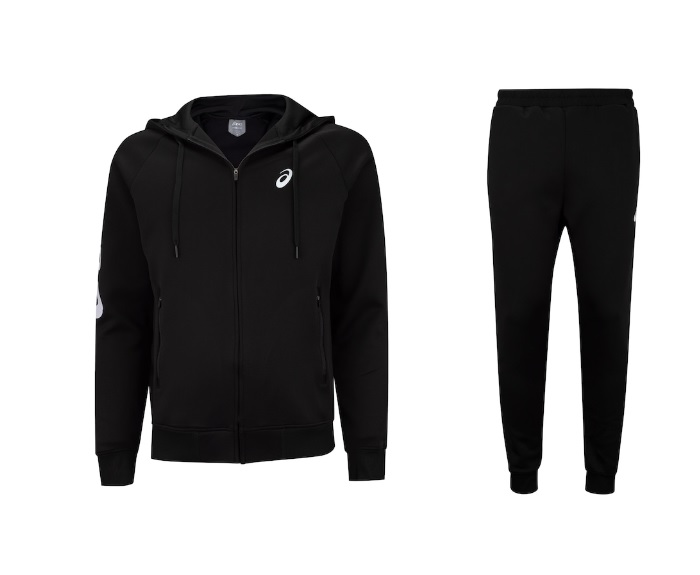Conjunto de Agasalho ASICS Interlock com Capuz e Zíper – Masculino