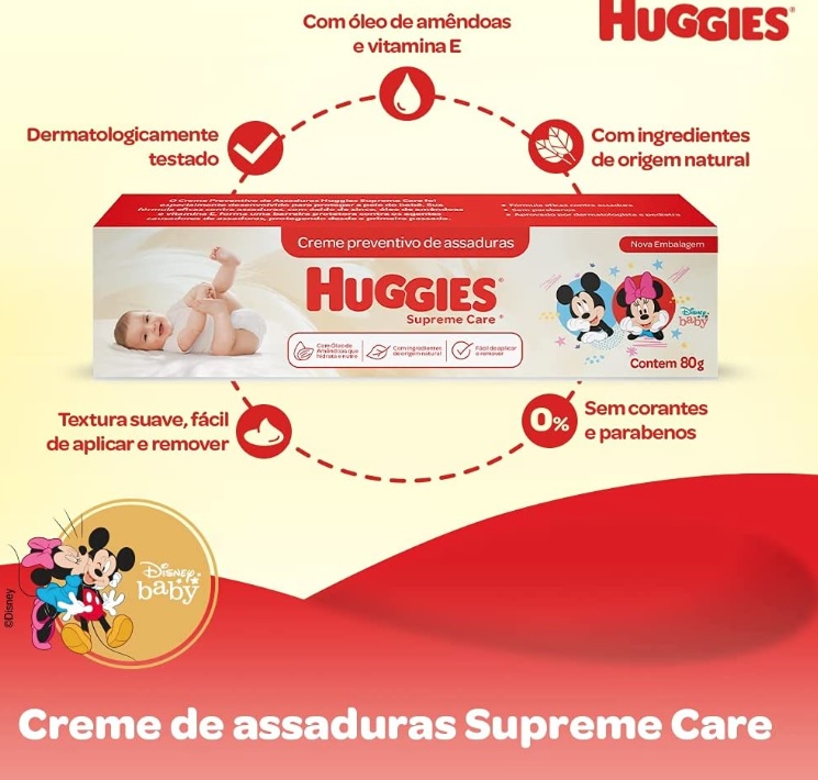 Creme Preventivo de Assaduras Huggies Supreme Care – 80g