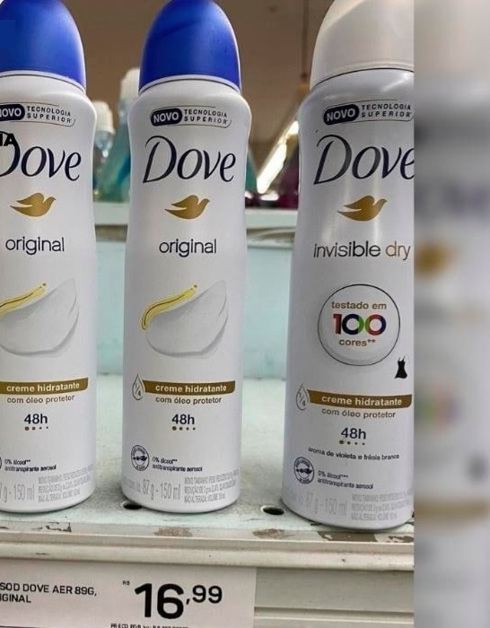 Desodorante Antitranspirante Aerosol Dove Original 150ml (A embalagem pode variar)