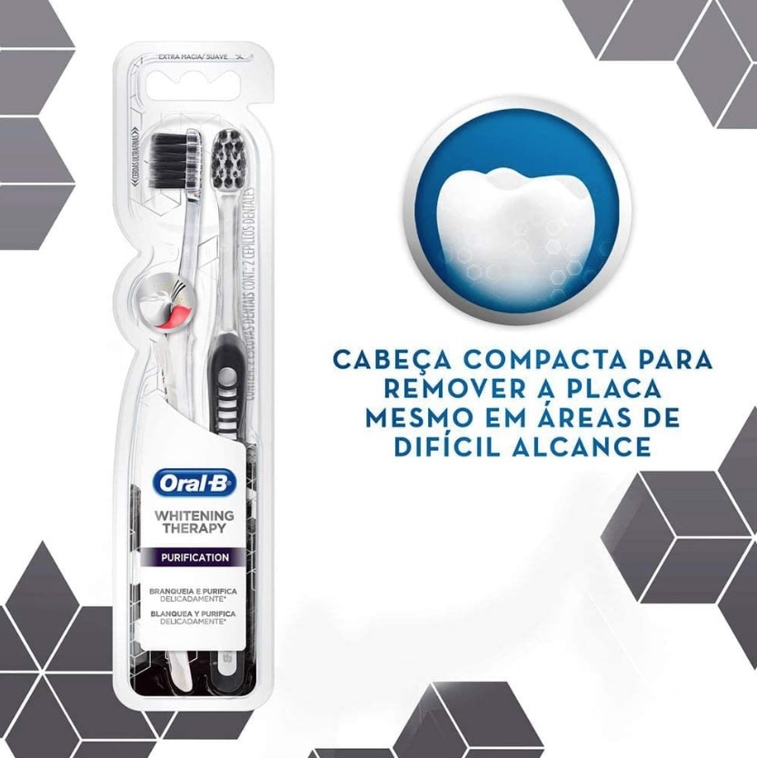 Escova de Dente Oral-B Whitening Therapy Purification com Cerdas Extra Macias 2 unidades
