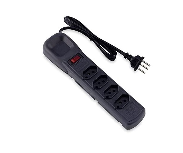 Filtro de Linha com Disjuntor, Force Line, Acessórios para Computador, Preto