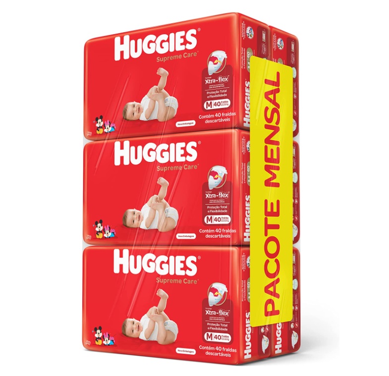 Fralda Huggies Supreme Care M – 240 Fraldas