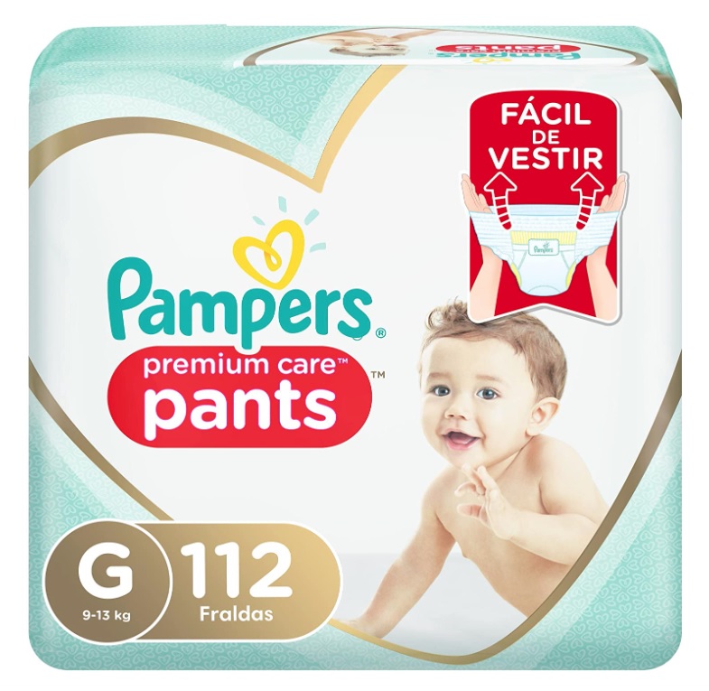 Fralda Pampers Pants Premium Care G 112 unidades