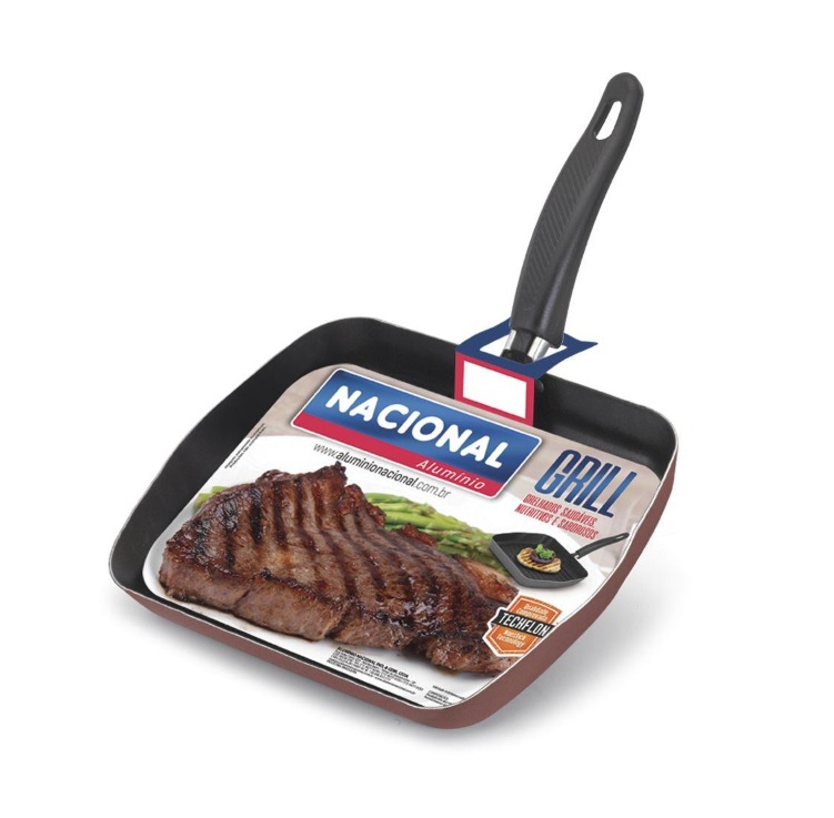 Frigideira Bifeteira Grill Antiaderente Ipanema Cereja