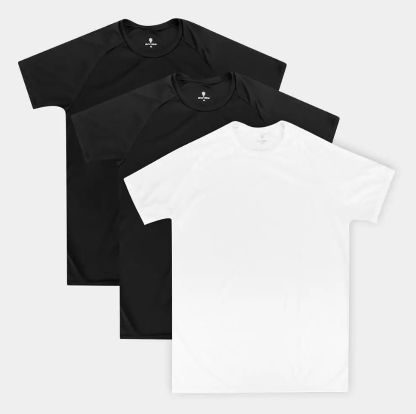 Kit Camiseta Gonew Básica Workout Masculina C/ 3 Peças