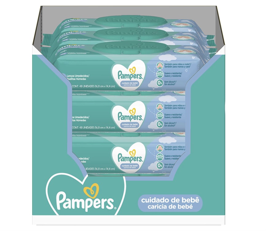 Pampers Cuidado de Bebê Lenços Umedecidos 576 um