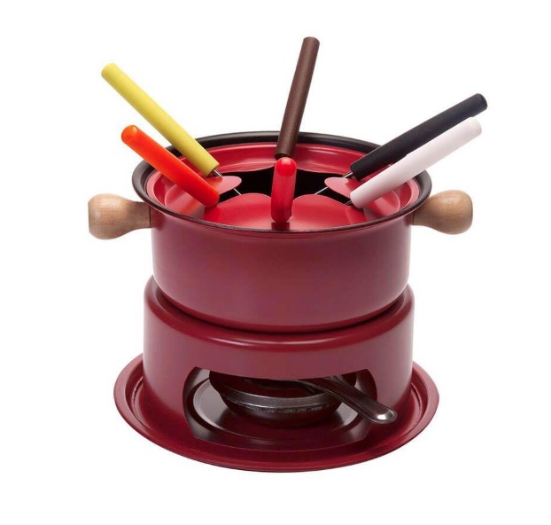 Panela de Fondue Vermelha 16cm 11 peças – Casambiente