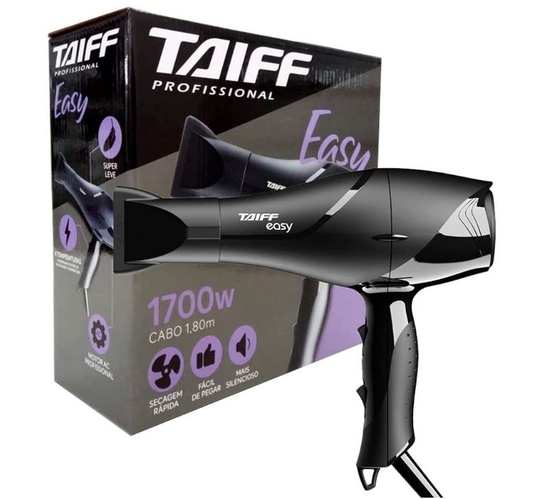 Secador Taiff Easy, 1700W, 127V, Preto