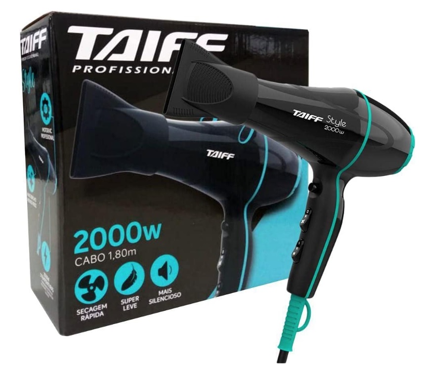 Secador Taiff Style 2000w 127v, Taiff, STYLE 333, PRETO, Pequeno
