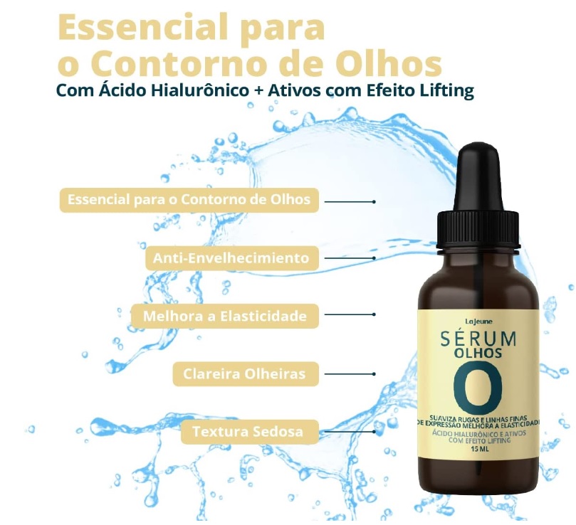Serum Olhos + Ácido Hialurônico + Ativos com Efeito Lifting