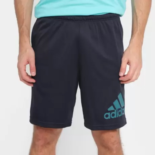 Shorts Adidas Knit Logo Masculino – Azul Royal