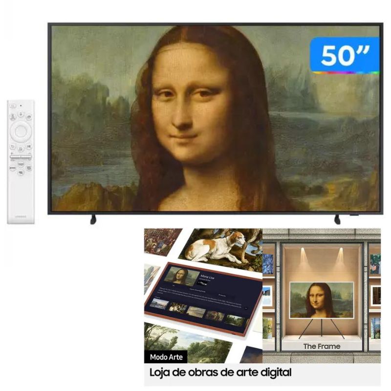 Smart TV 50” 4K QLED Samsung The Frame VA Wi-Fi – Bluetooth Alexa Google 4 HDMI QN50LS03BA