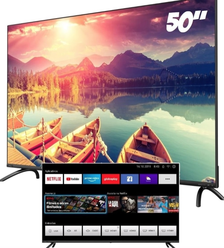 Smart TV 50” 4K Led Dolby Audio Bivolt Philco