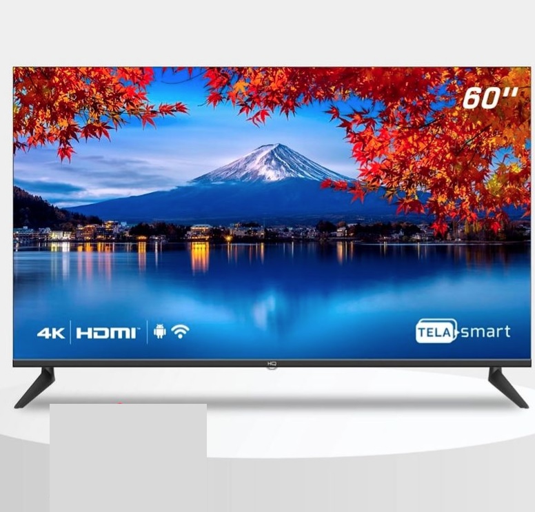 Smart TV hq 60 uhd 4K, hdr Android 11, Sistema Ultrasound, Design Slim, Processador Quad Core, Espelhamento de tela, HQSTV60NK