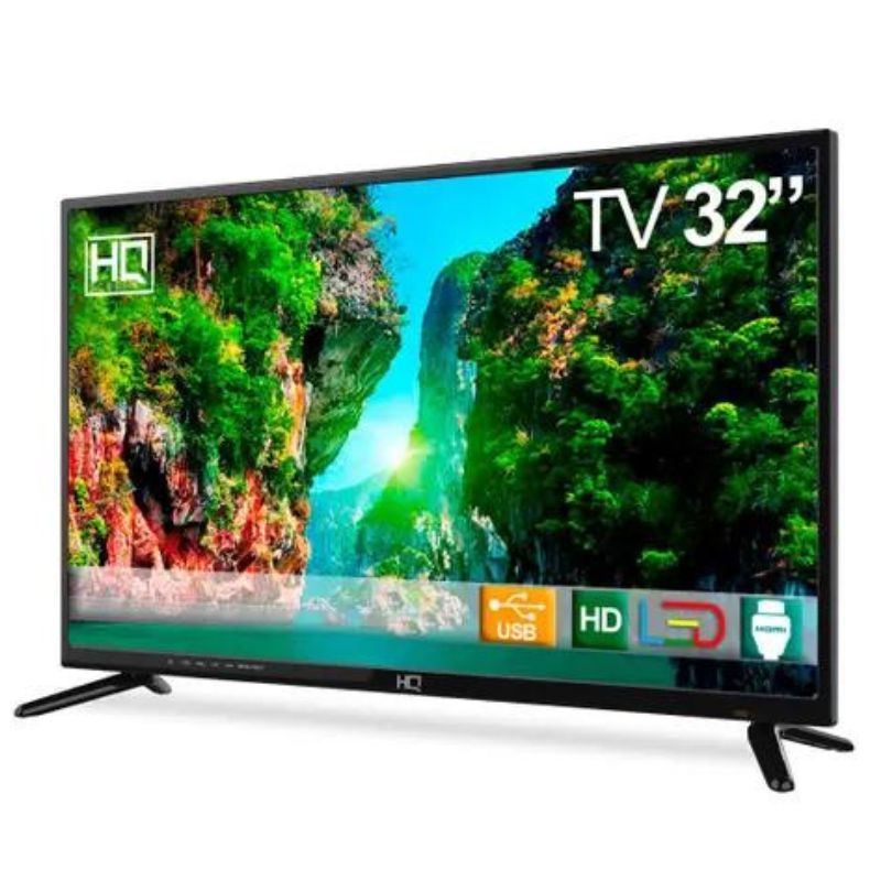 TV LED 32″ HQ HQTV32 Resolução HD com Conversor Digital 2 HDMI 2 USB Recepção Digital
