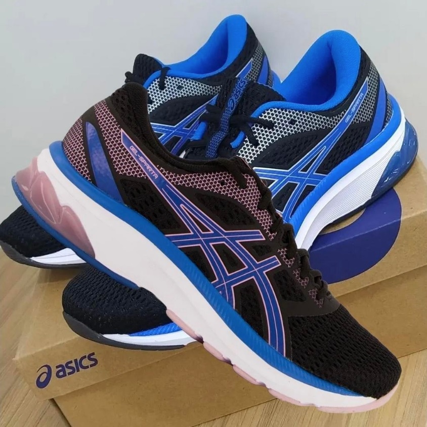 Tênis Asics Gel Sparta Feminino – Preto+Azul claro