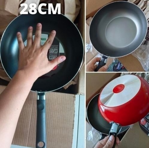 Wok Garlic, 28cm, 4,1 Litros, 28 X 9 Cm, Vermelho, Brinox