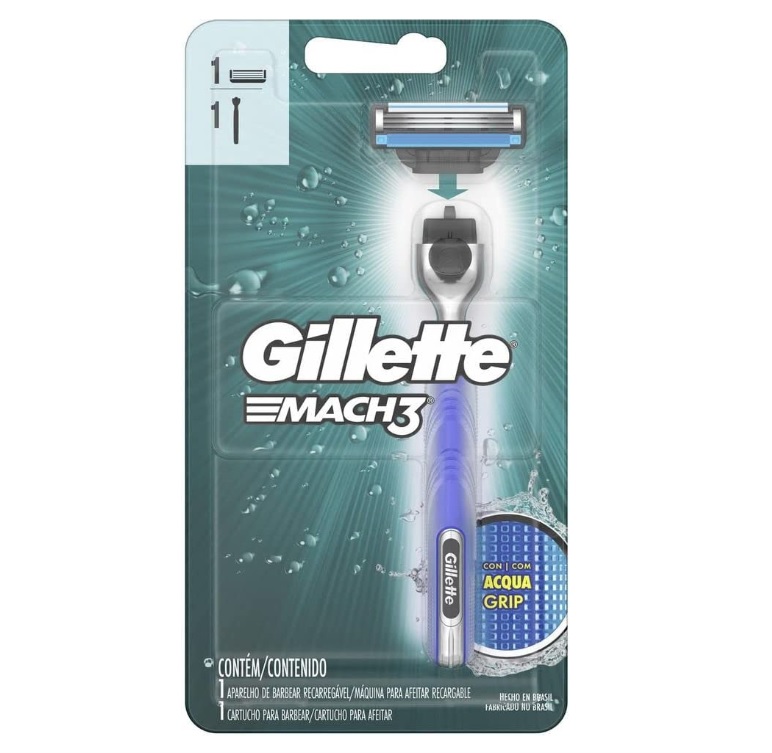 Aparelho de Barbear Gillette Mach3 Acqua-Grip