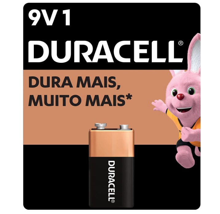 Bateria 9V DURACELL com 1 unidade