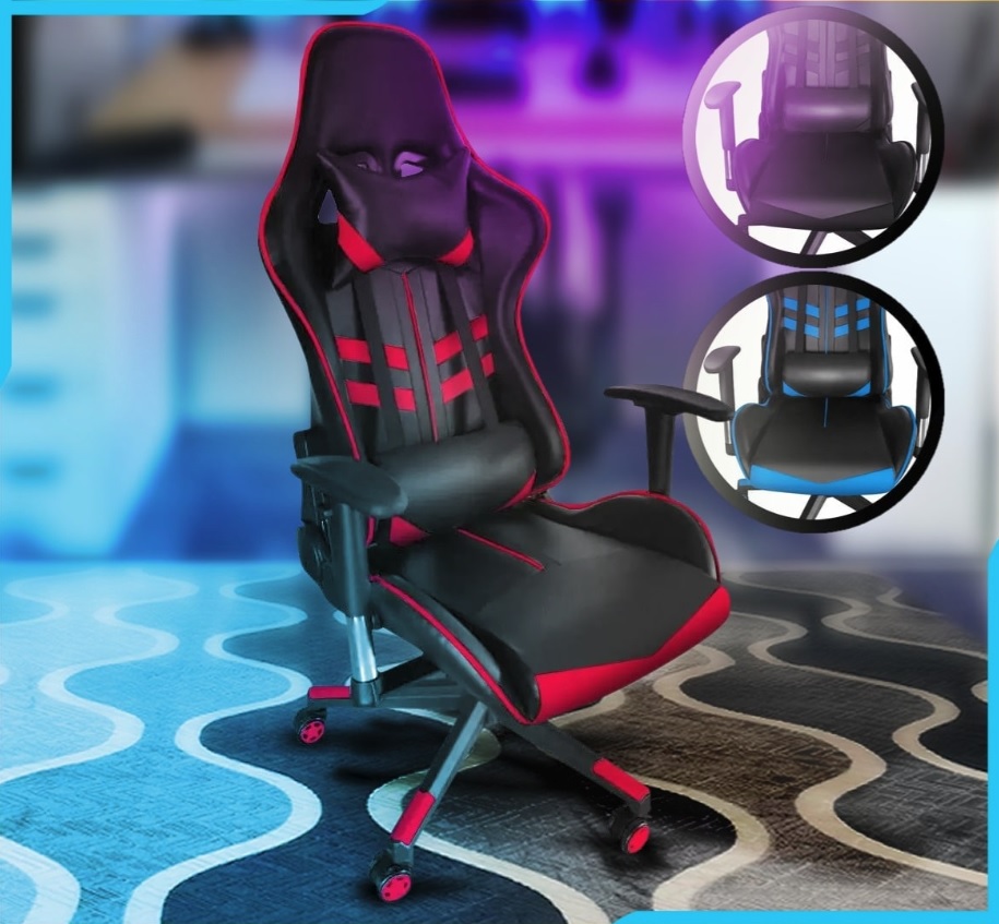 Cadeira Gamer Reclinável Preto e Azul – GAM-AZ1 Otello