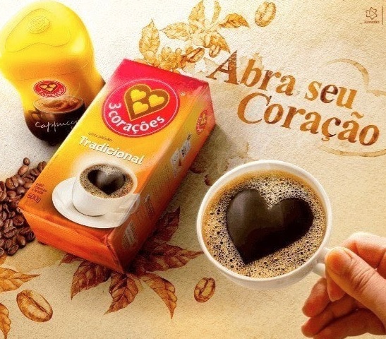 Café torrado e moído 3 Corações Tradicional 500g vácuo