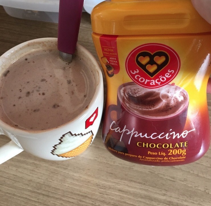 Cappuccino, Chocolate, Pote, 200g, 3 Corações