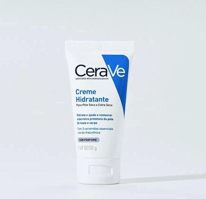 CeraVe, Creme Hidratante Corporal, com textura Cremosa e Ácido Hialurônico, 50g